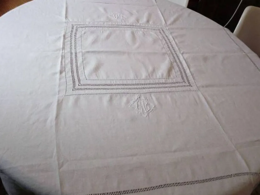 service de table 2 nappes + 11 serviettes mono GC en métis