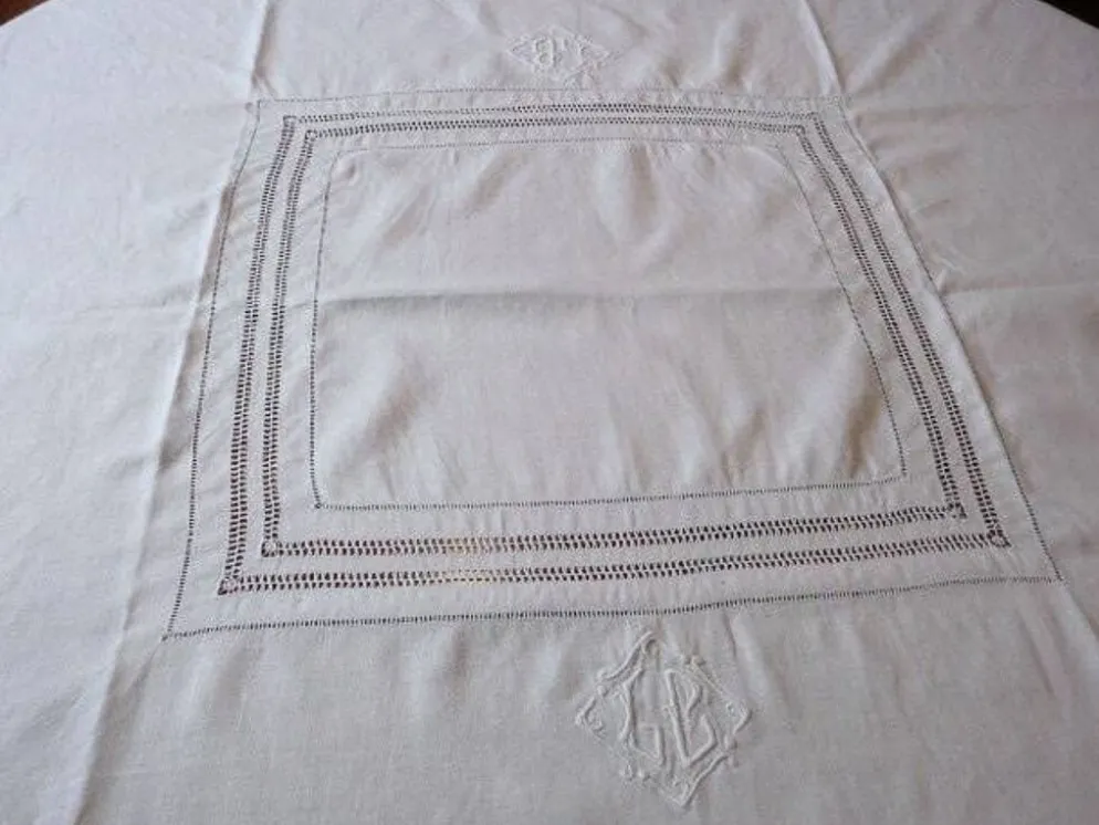 service de table 2 nappes + 11 serviettes mono GC en métis