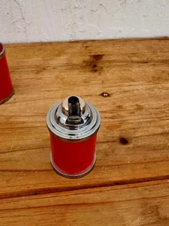 Service fumeur vintage orange Soveno Made in France années 70