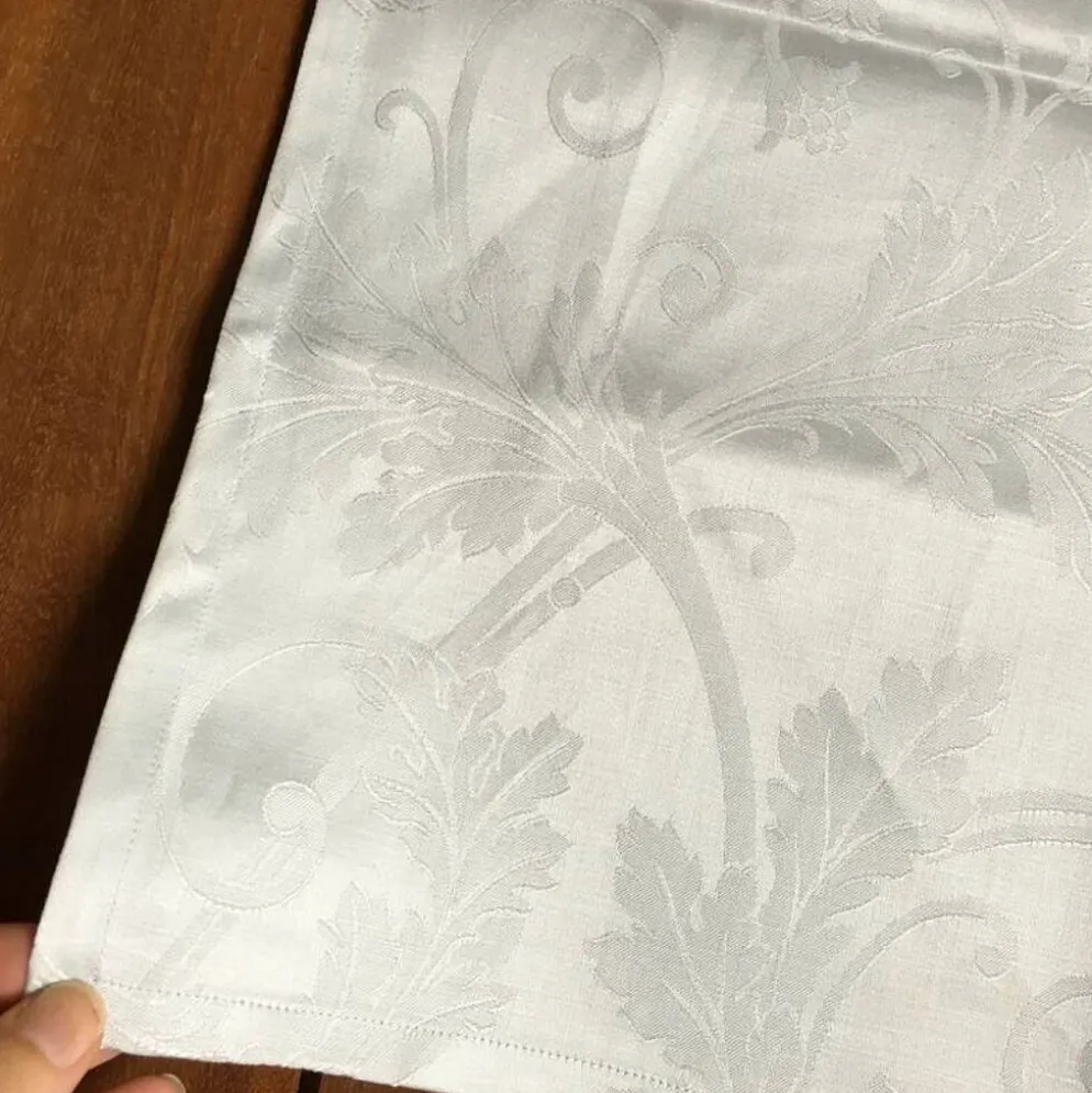 Serviette Christofle "Orangerie" coton Gris damassé