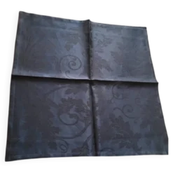 Serviette Christofle "Orangerie" Lin & Coton Bleu Marine