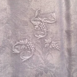 Serviette de table ancienne brodée AC lilas