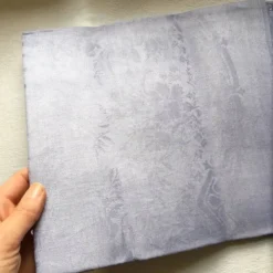 Serviette de table ancienne brodée AC lilas