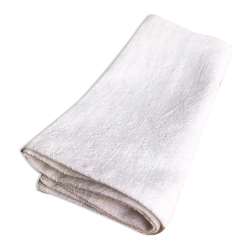 Serviette de table en lin lavé blanc