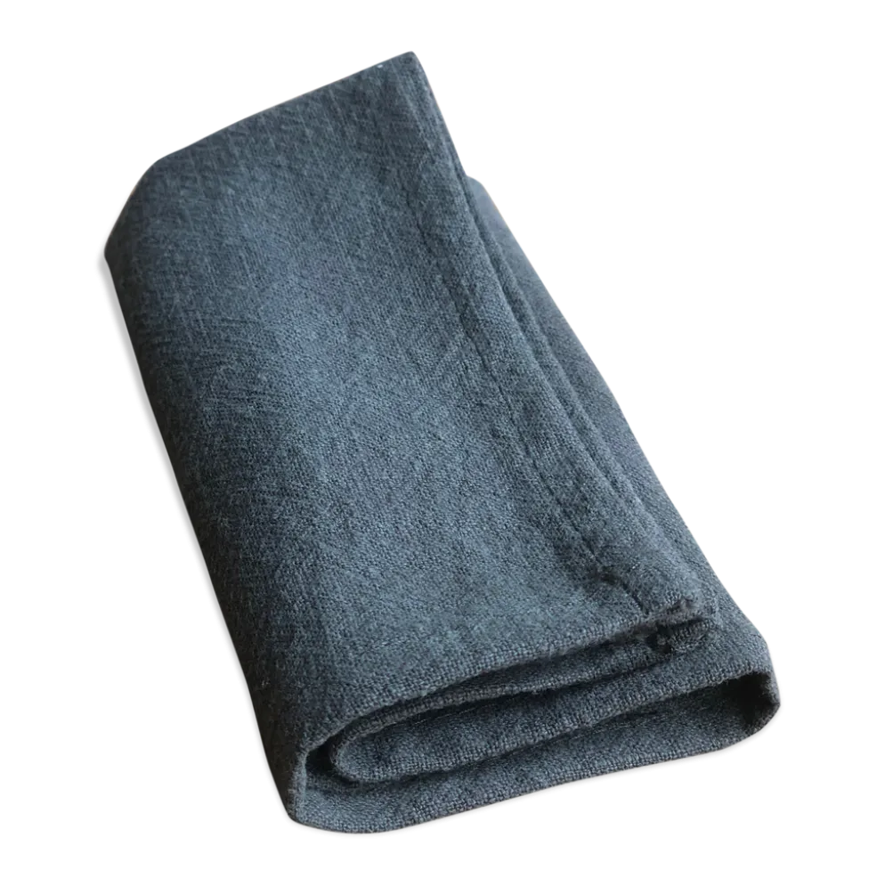 Serviette en lin lavé Kaki