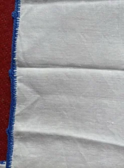 6 serviettes anciennes en lin brodées