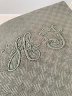 Serviettes anciennes monogrammées