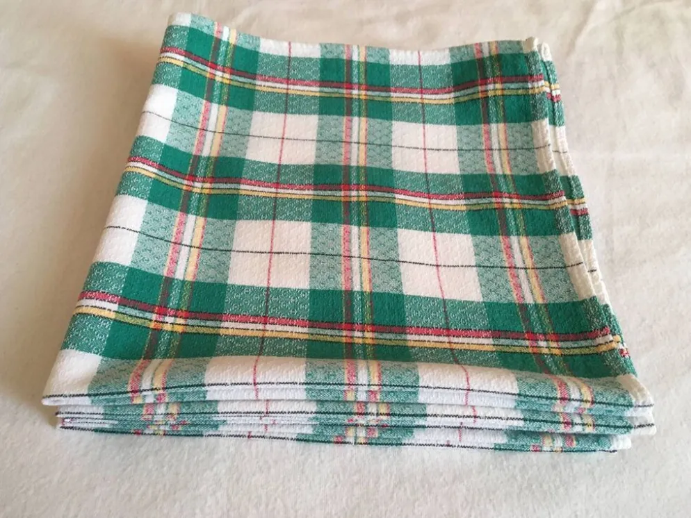 4 serviettes bistrot vertes 47 x 45