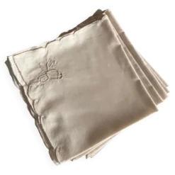 5 serviettes brodées (39 x 39 cm)