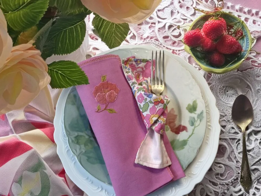 6 Serviettes “Cosmos du jardin”