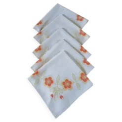 5 serviettes de table anciennes