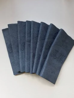 Serviettes de table anciennes monogrammées