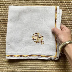 10 serviettes de table brodées