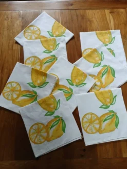 8 serviettes de table Carré Blanc