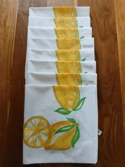 8 serviettes de table Carré Blanc