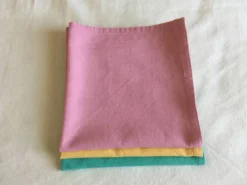 3 serviettes de table damassées 40 x 39