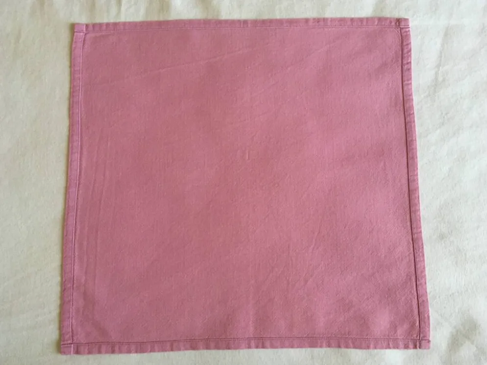 3 serviettes de table damassées 40 x 39