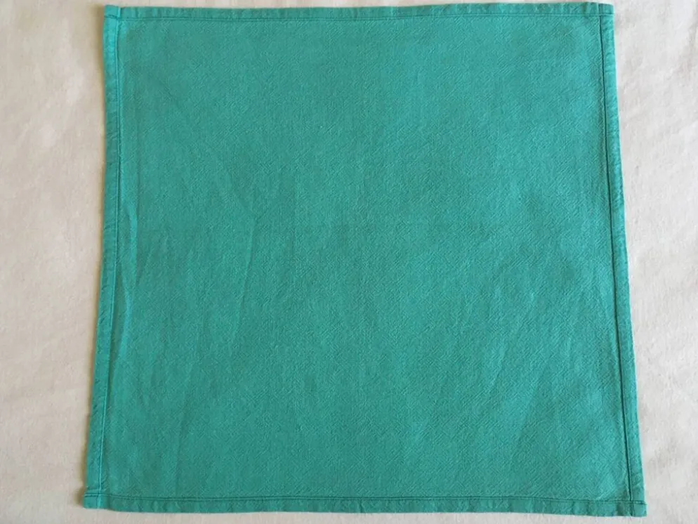 3 serviettes de table damassées 40 x 39