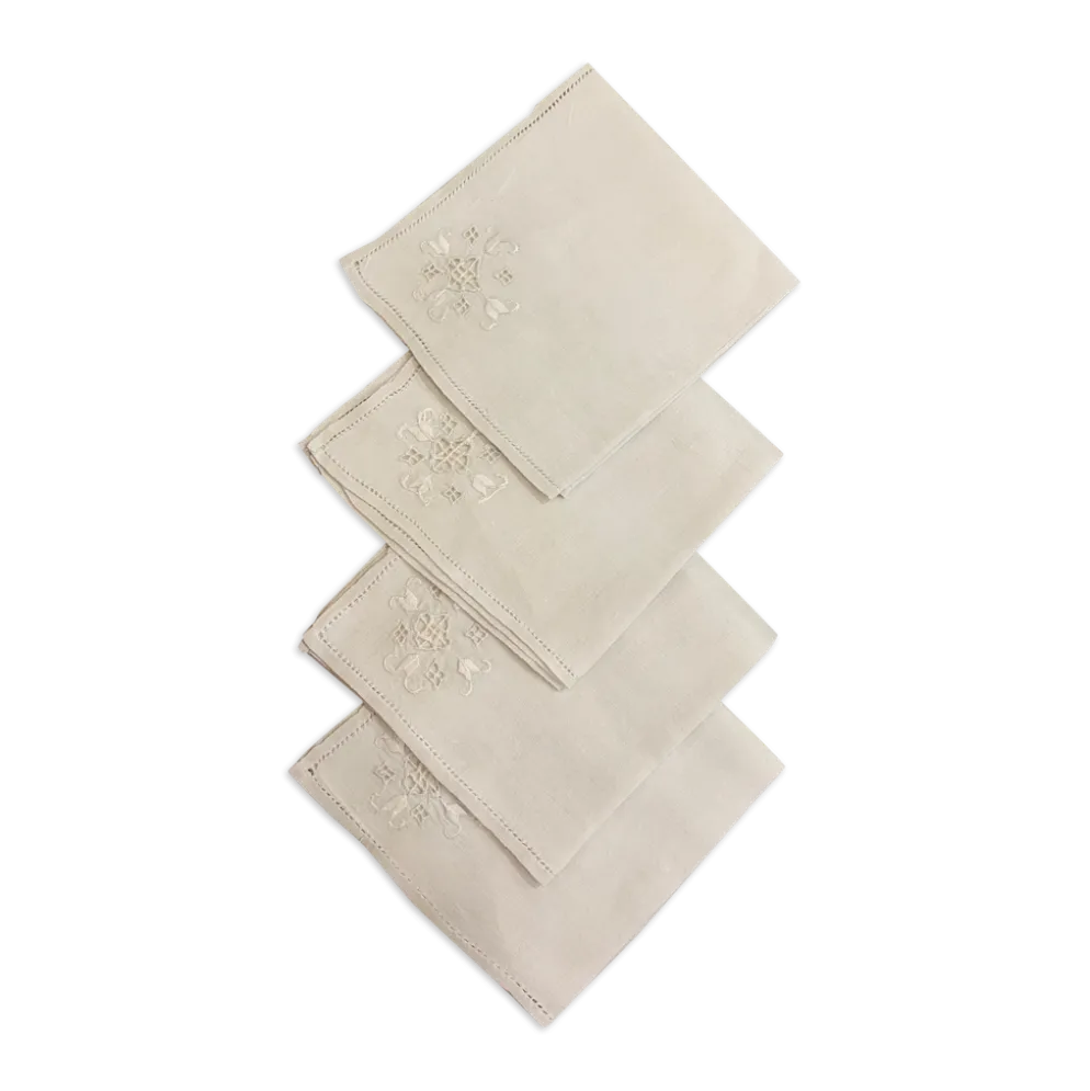 4 serviettes de table en lin