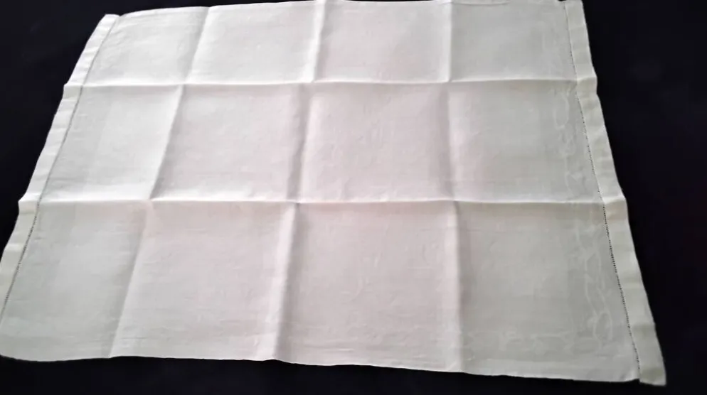 6 serviettes de table en lin damassé