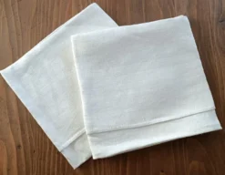 2 serviettes de table monogramme H