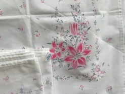 6 serviettes de table rétro motif fleuri vintage