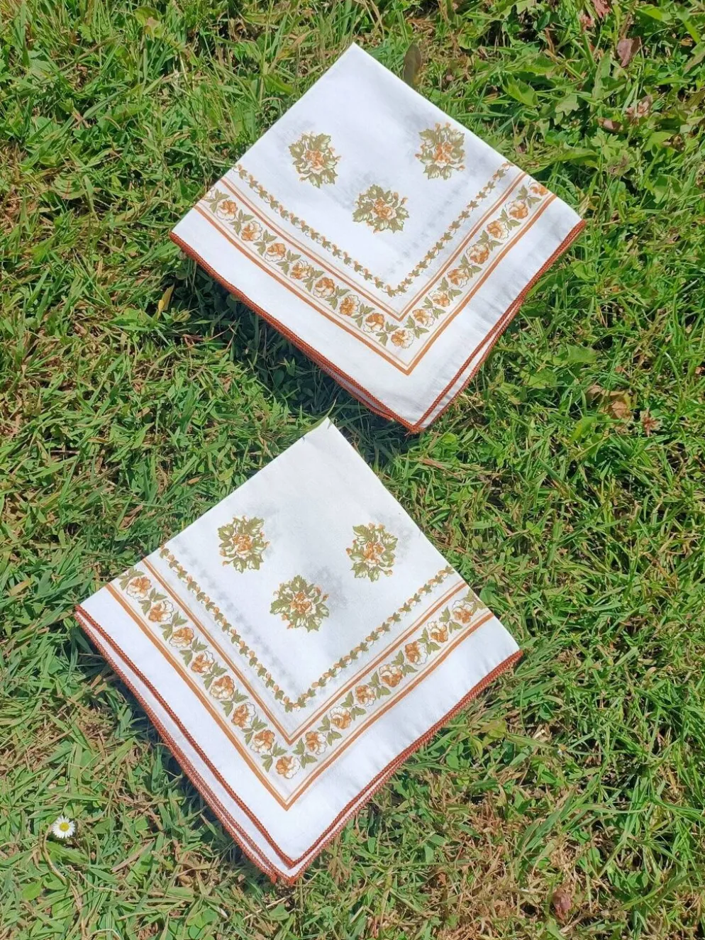 Serviettes de table rétro x2