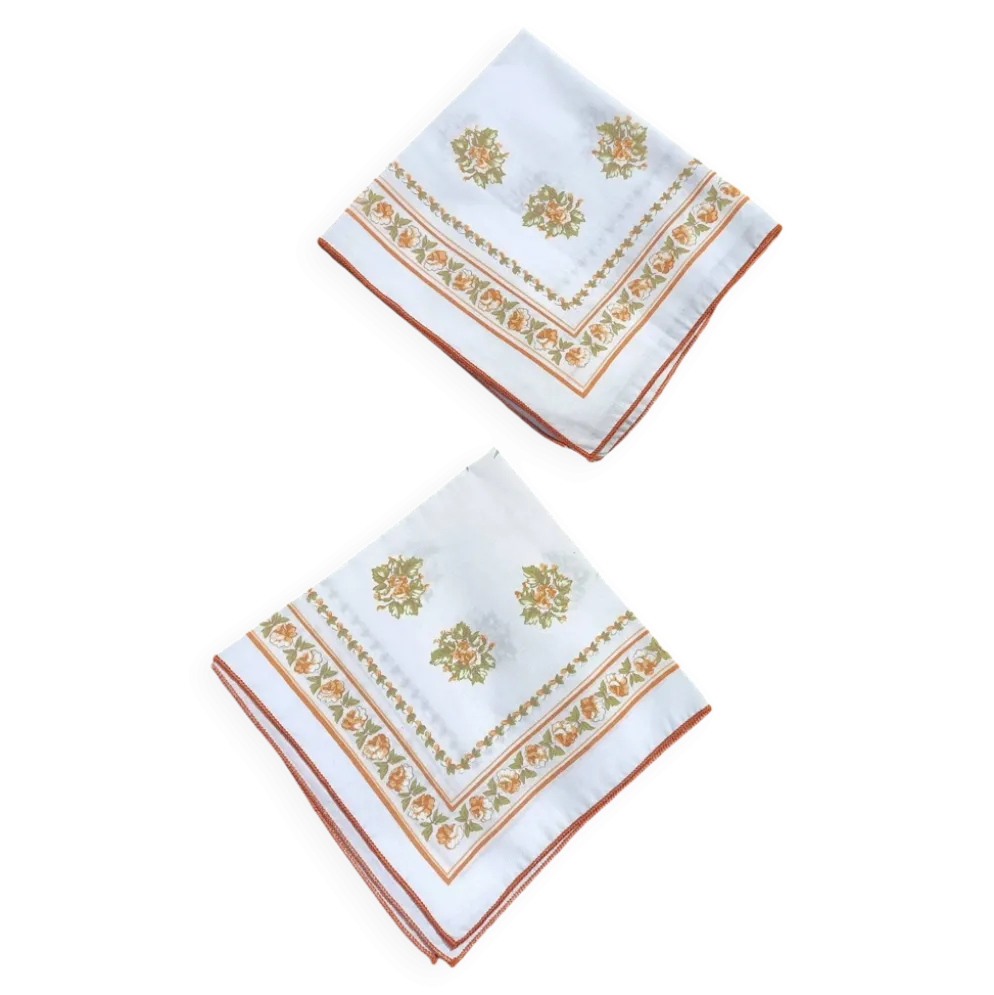 Serviettes de table rétro x2