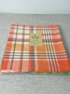 Serviettes de tables pur coton neuves vintage