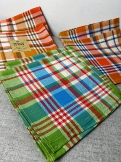 Serviettes de tables pur coton neuves vintage