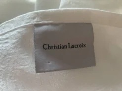 7 serviettes en coton damassé blanches, Christian Lacroix, vintage