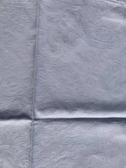 7 serviettes en coton damassé blanches, Christian Lacroix, vintage