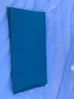 6 serviettes en coton damassées teintées bleues émeraude