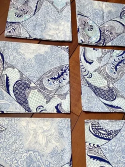 6 serviettes en satin de coton "Trianon"