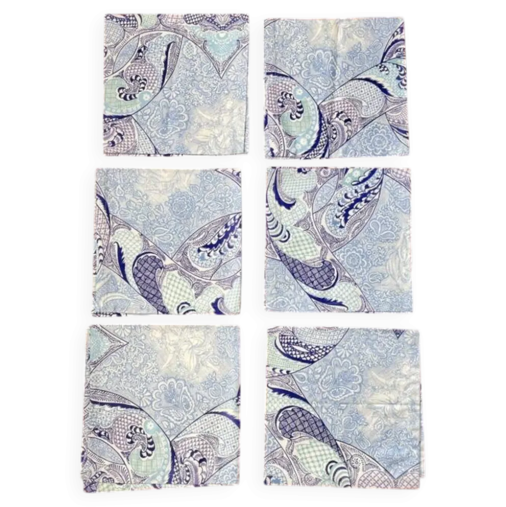 6 serviettes en satin de coton "Trianon"