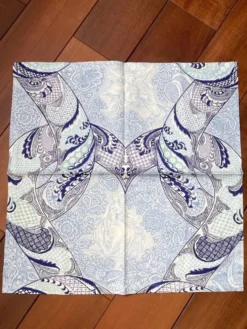 6 serviettes en satin de coton