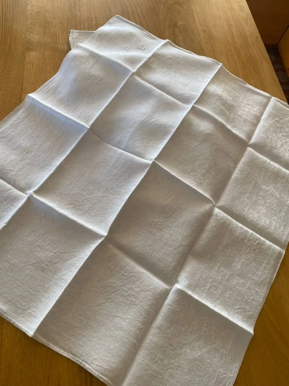 6 serviettes monogramme VV