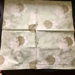4 serviettes Palmier de chez Christofle satin de coton