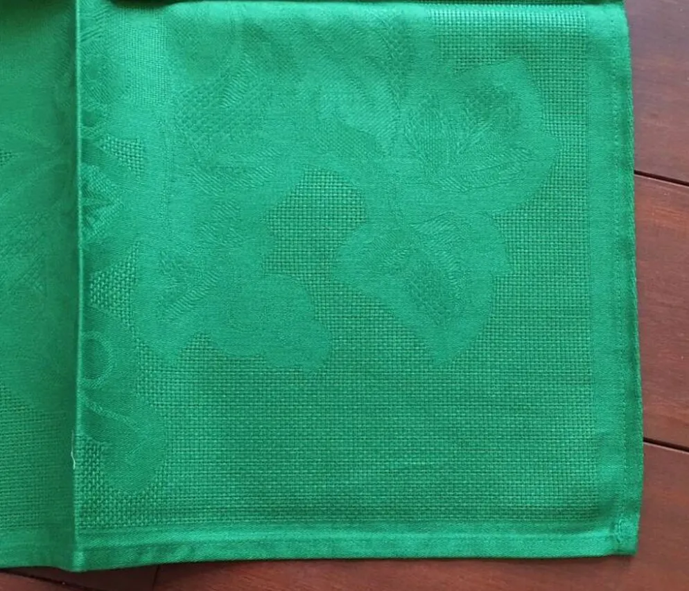 10 serviettes Patrick Frey damassé coton vert