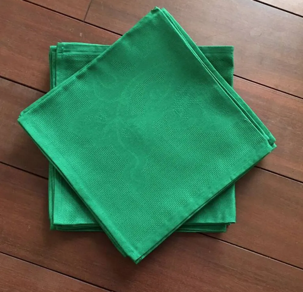 10 serviettes Patrick Frey damassé coton vert
