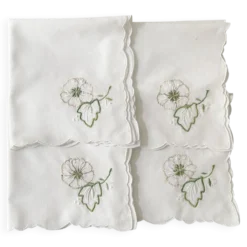 4 Serviettes "Roses Mikado"