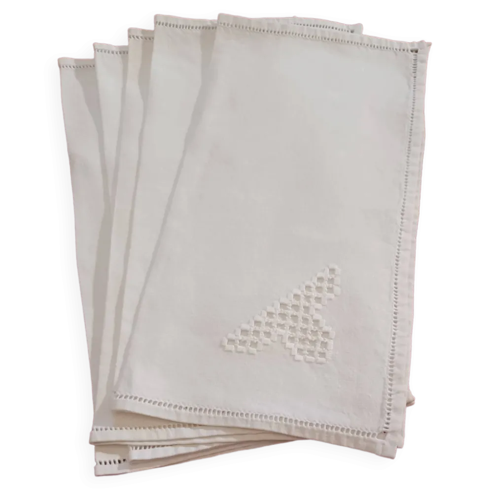 5 serviettes à thé