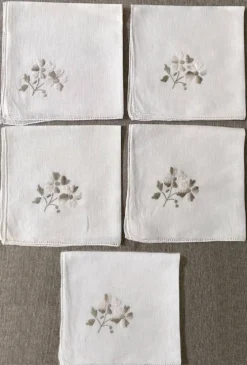 5 serviettes vintage