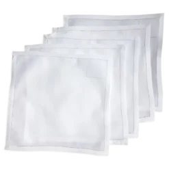 5 serviettes, 25,5x26 cm, en toile de fil