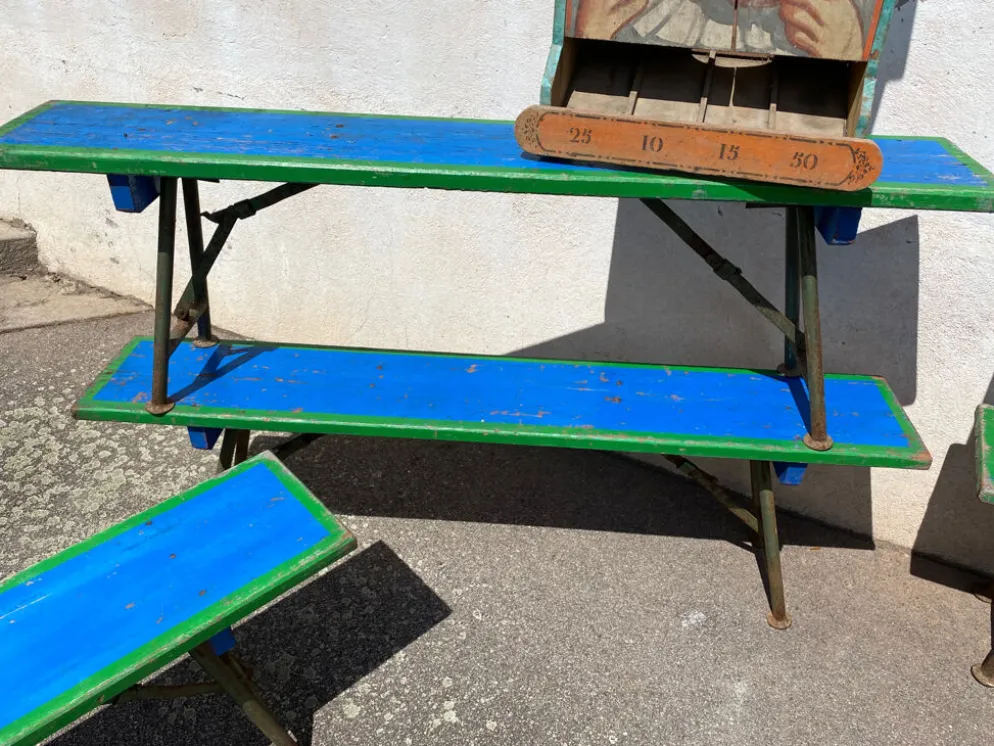 Set de 6 bancs de fête foraine
