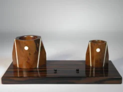 SET DE BUREAU en EBENE de MACASSAR