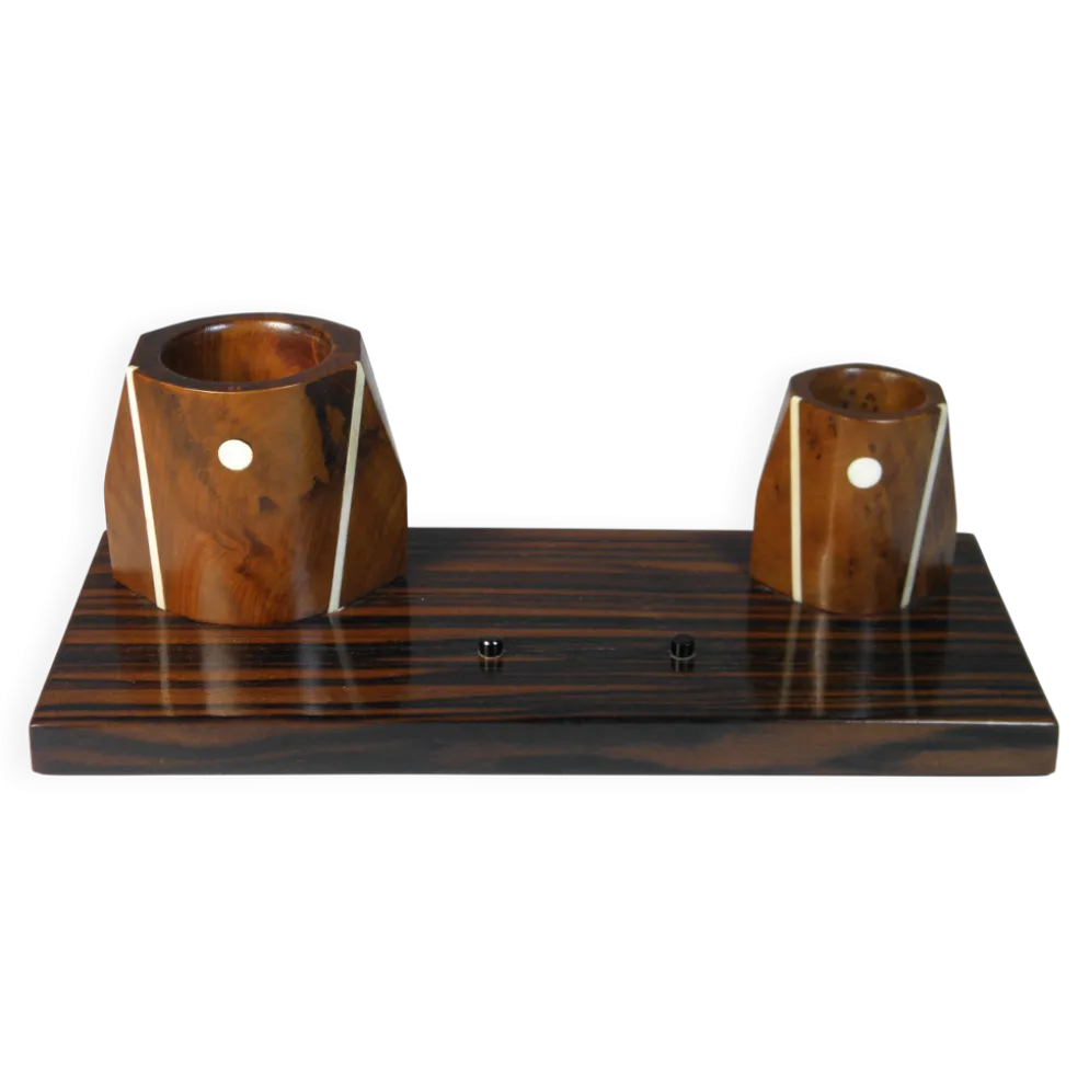 SET DE BUREAU en EBENE de MACASSAR