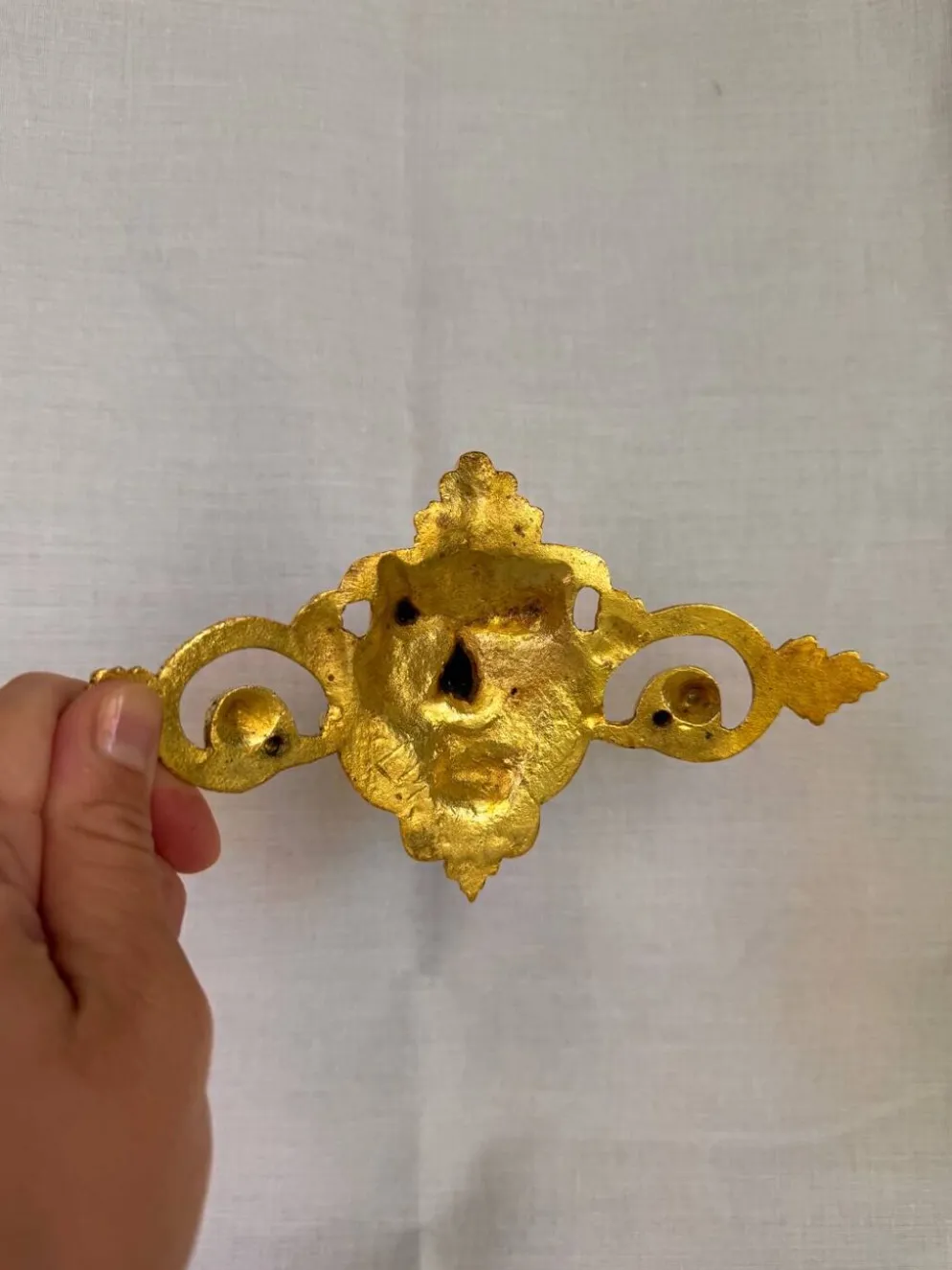 Set de 3 éléments décoratifs en bronze/laiton.
