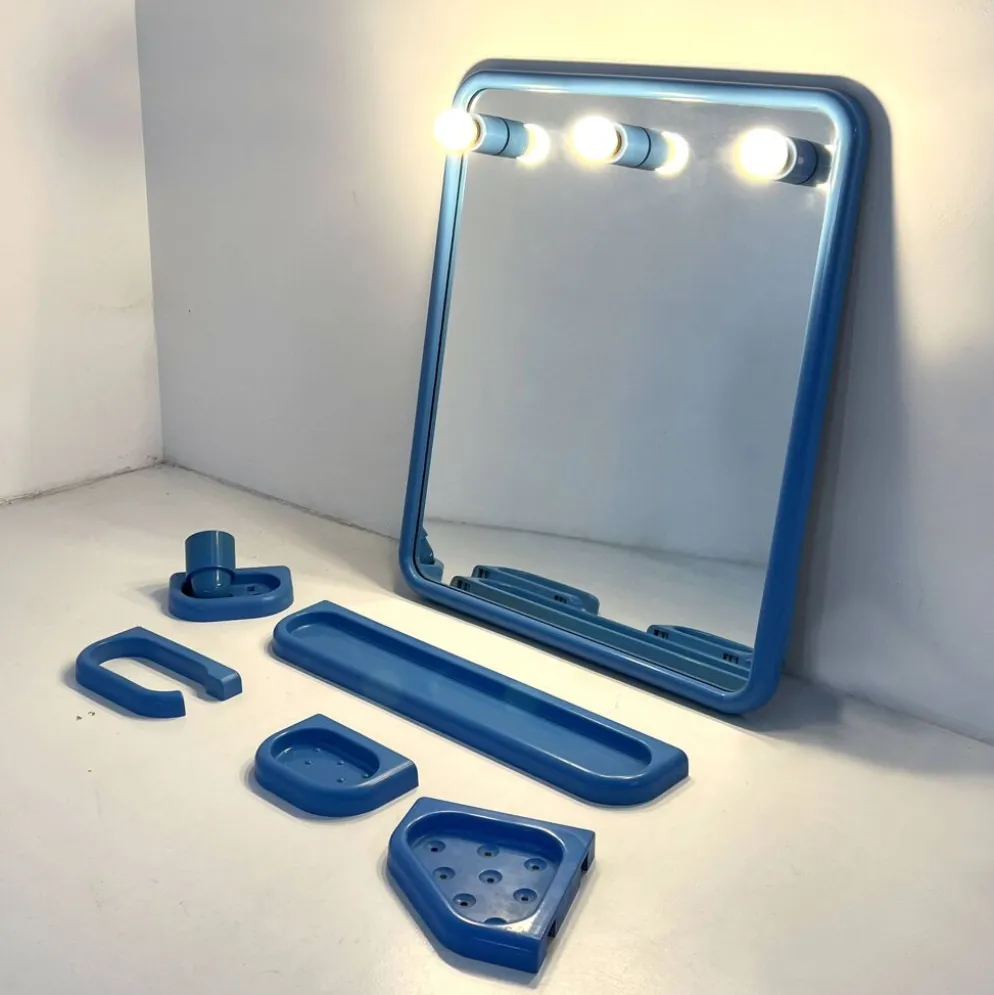 Set de Salle de Bain Bleu par Gedy, 1970