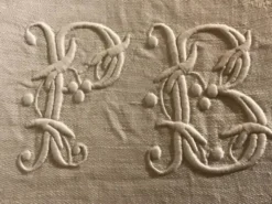 Set de 6 serviettes de chasse 19eme marquées « PB »